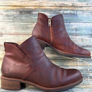 Timberland Beckwith Chelsea Boot Womens 8.5 Brown Leather Zip Ankle Short Casual